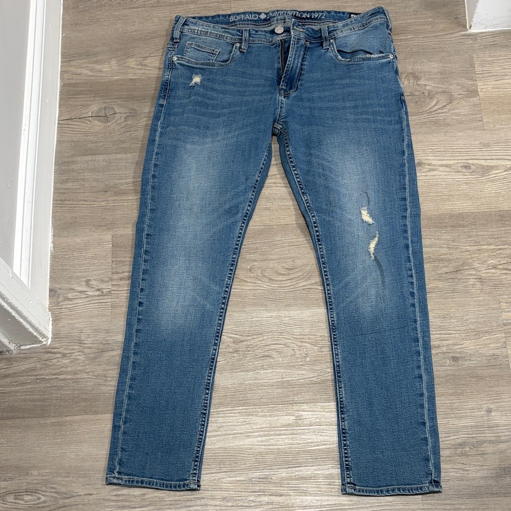 Buffalo David Bitton Men's Distressed Blue Slim Jeans 33x30